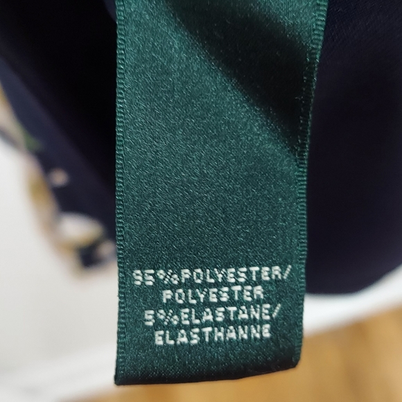 Lauren Ralph Lauren navy flower dress size 4 - Picture 6 of 8